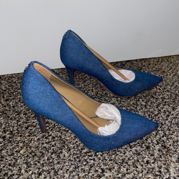 Sam Edelman Hazel Indigo Denim Pump Pointy Toe Heel Women's Size 6 - Picture 1 of 9